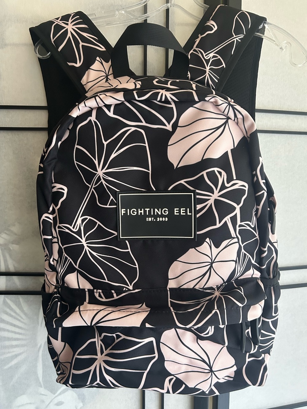 Fighting Eel Kalo Backpack Black with Blush Floral